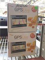 Pair of GPS Live Navagation systems in box