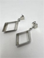 Modernist Silver Earrings