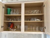 Contents Of Cabinet Wine Glasses, Shot Glasses