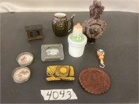 Assorted Glass & nick nacks