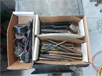 assortment of punches, scrappers, misc