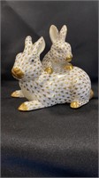 Herend Rabbits, Mother and baby bunny