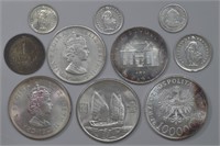22 Misc Foreign Coins w/ Silver