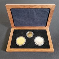 2000 Tall Ships Three Coin Set Contains 1 Gold