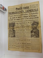 Journal 2 septembre 1939 - Début 2e guerre