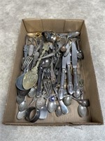 Collectible small spoons and assortment of