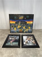 Signed tennis pictures and 1996 Super Bowl