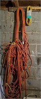 Lot Extension Cords, Orange & Yellow