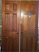 (2) Solid Panel Doors, 8ft Wood Folding Table