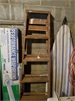 Metal Ironing Board, Wooden Ladder, Shop Light