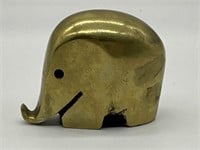 Brass Elephant Paperweight
