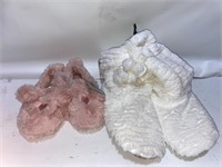 WOMANS SLIPPERS XL AND CHILD SLIPPERS SIZE LARGE