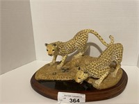 Ceramic Leopards Sculpture