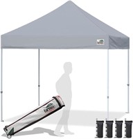10x10ft Patio Pop Up Canopy Tent Grey