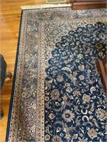 Central Oriental Navy Rug