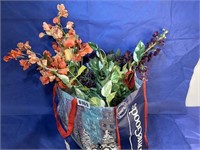 Tote Bag Full, Silk Flowers & Greenery