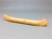 Carving, wooden canoe