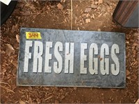 FRESH EGGS TIN SIGN