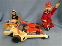 3 Race Cars And 2 Nice Tin Toys