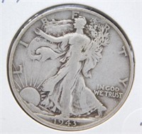1943-S Standing Liberty Half Dollar.