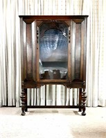 Vintage Walnut China Cabinet