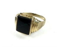 10k Gold Black Onyx Ring