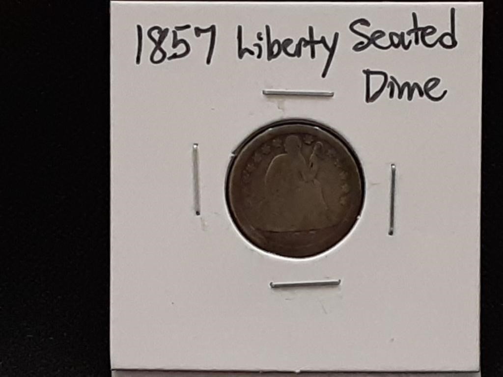 1857 Seated Liberty Dime