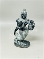 stone carved figure - 7"
