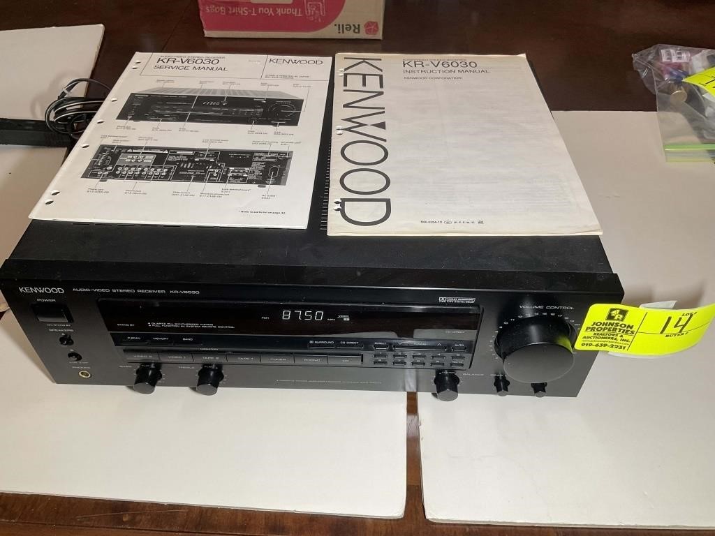 KENWOOD KRV6030 RECEIVER WITH ORIGINAL MANUALS, 10