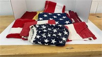 (8) American flags, different sizes and age