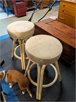 Pr. of Thick Cushion-Top Stools