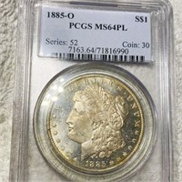 1885-O Morgan Silver Dollar PCGS - MS 64 PL