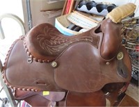 CRATES WESTERN SADDLE 14" SEAT WITH STIRRUPS AND L