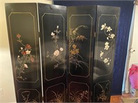 Large Asian 4 Panel screen or room divider