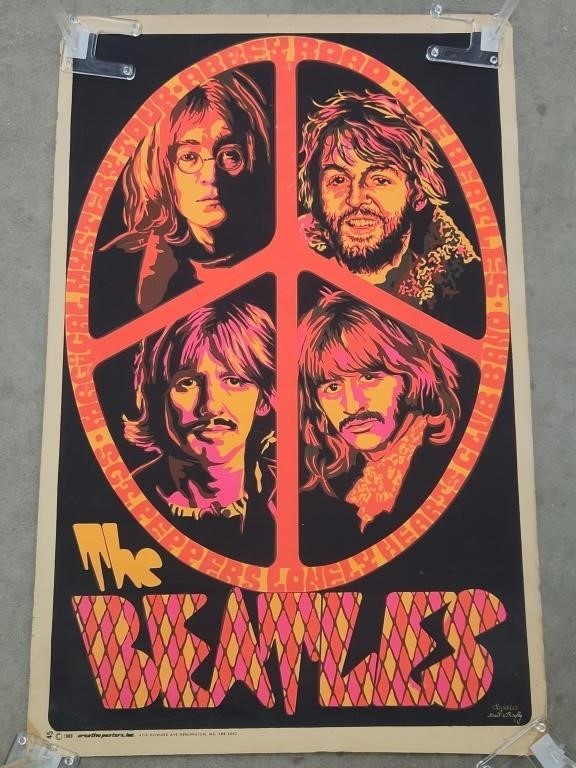 The Beatles 1969 Black Light Creative Posters