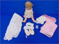 Vintage Shirley Temple Doll & Accessories,