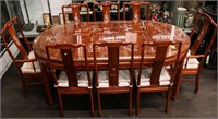 Furniture Asian Mahogany Dinning Table 8 Chairs