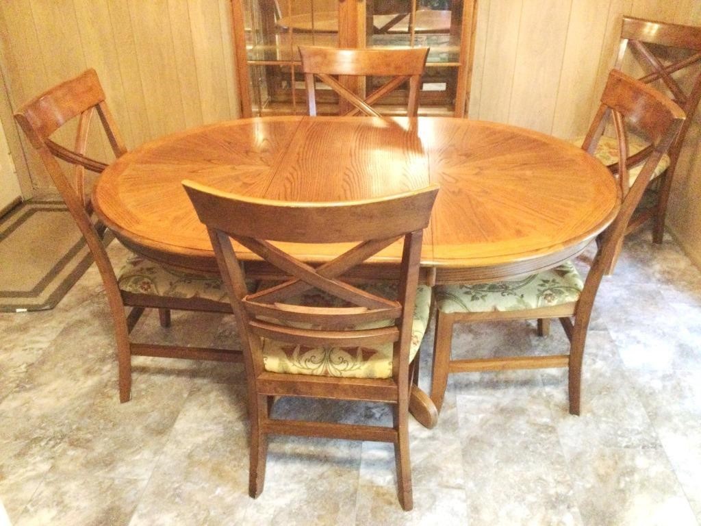 Oak Dining Table with (5 )Chairs,