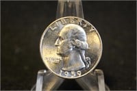 1959-D Uncirculated Washington Silver Quarter