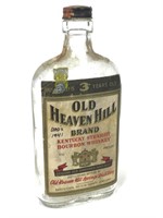Vtg Old Heaven Hill Glass Whiskey Bottle