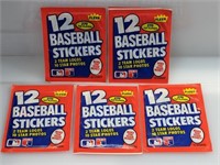 5 Packs 1983 Fleer Stickers