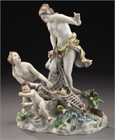 Meissen figural group "Capture of The Tritons".