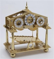Rare Congreve style rolling ball fusee clock,