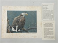 Signed Robert Bateman Bald Eagle Print