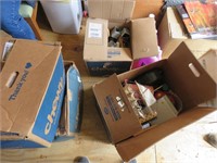 5 BOXES OF MISC - KITCHEN ITEMS, BOOKS, DECOR AND