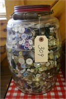 PICKLE JAR FULL OF BUTTONS
