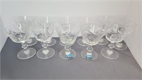 Pinwheel Crystal glasses set of 11