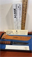 Signed commemorative KA-Bar knife   WWII