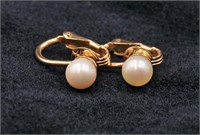 14k pearl earrings