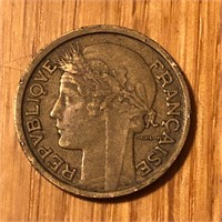 1941 France 2 Francs Coin